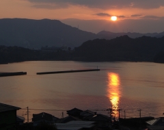 長与浦の夕日